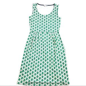 Boden Jersey Knit Day Dress Sz 4 Green Print